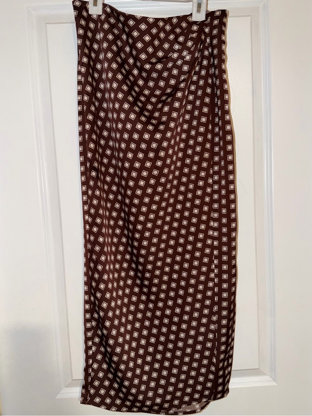 Jason Wu Brown Geometric Maxi Skirt